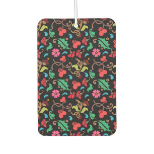 Floral Pattern With Smooth Colour Background-45673 Car Air Freshener