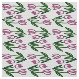 Floral pattern with tulips. fabric
