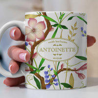 Floral Pattern With Victorian Style Name Plate