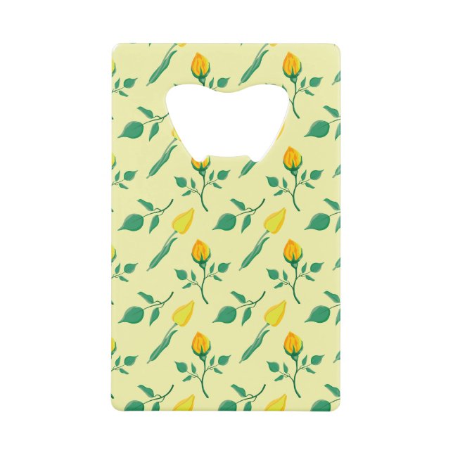 Floral pattern with yellow rose and tulip flowers (Front)