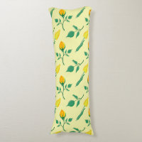 Floral pattern with yellow rose and tulip flowers