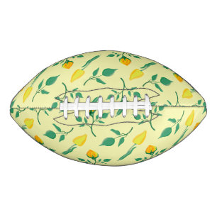 Floral pattern with yellow rose and tulip flowers football