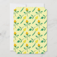 Floral pattern with yellow rose and tulip flowers