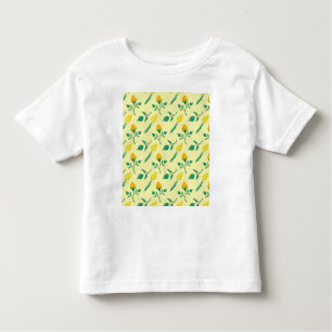 Floral pattern with yellow rose and tulip flowers toddler T-Shirt