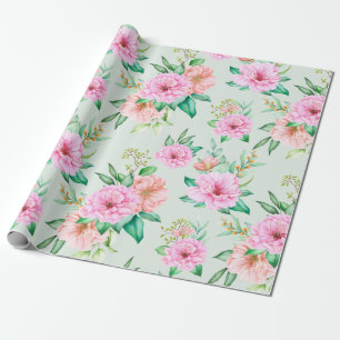 Floral pattern wrapping paper