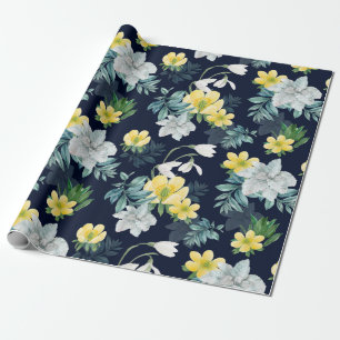 Floral pattern wrapping paper