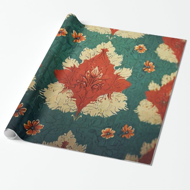 Floral Pattern  Wrapping Paper (Unrolled)