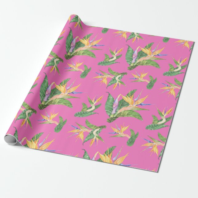 Floral Pattern Wrapping Paper (Unrolled)