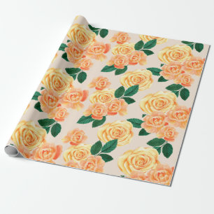 Floral pattern wrapping paper