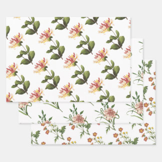 Floral Pattern Wrapping Paper Sheet