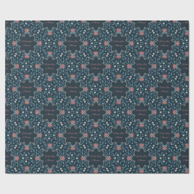 Floral Pattern Wrapping Paper With Love Always (Seam)