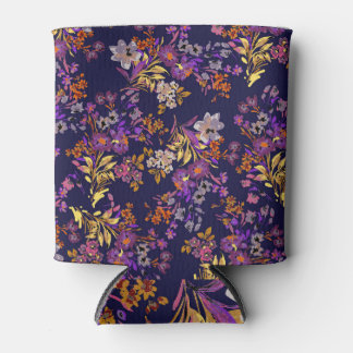 Floral, patterned, decorative, versatile design. can cooler