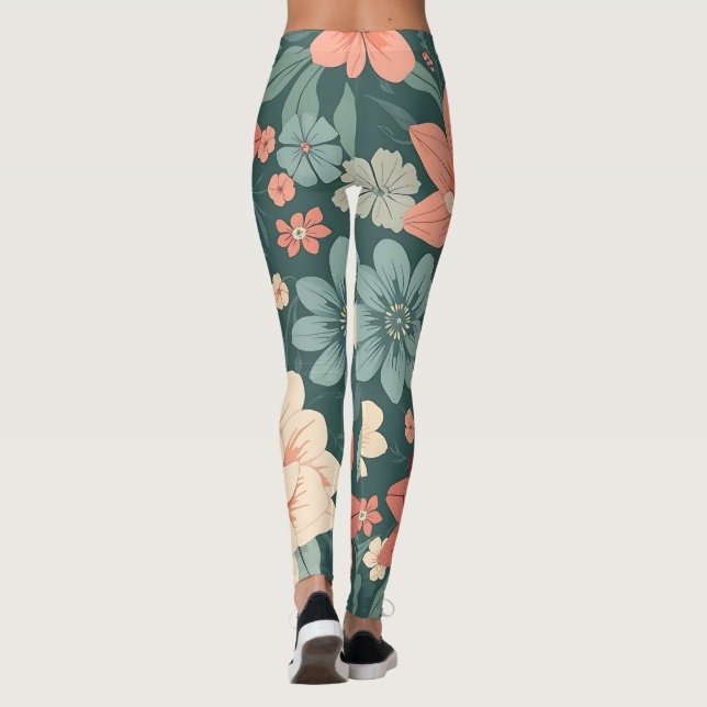  Floral Patterned Legging (Back)
