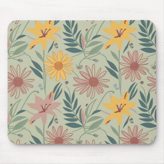floral patterned mouse pad (Front)