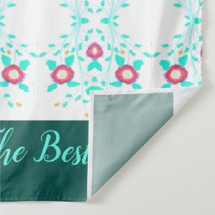 Floral Patterned With Bright Teal Tapestry
