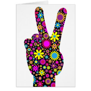 FLORAL PEACE HAND SIGN