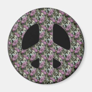 FLORAL PEACE SIGN MAGNET