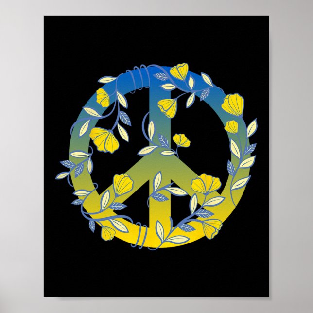 Floral Peace Sign Ukraine  (Front)