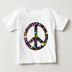Floral Peace Symbol Baby T-Shirt