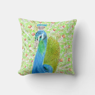 Floral Peacock  Cushion