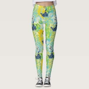 floral peacock leggings