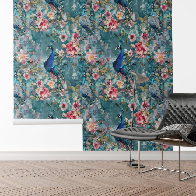 Floral Peacock Vintage Texture look flower  Wallpaper (Creator Uploaded)
