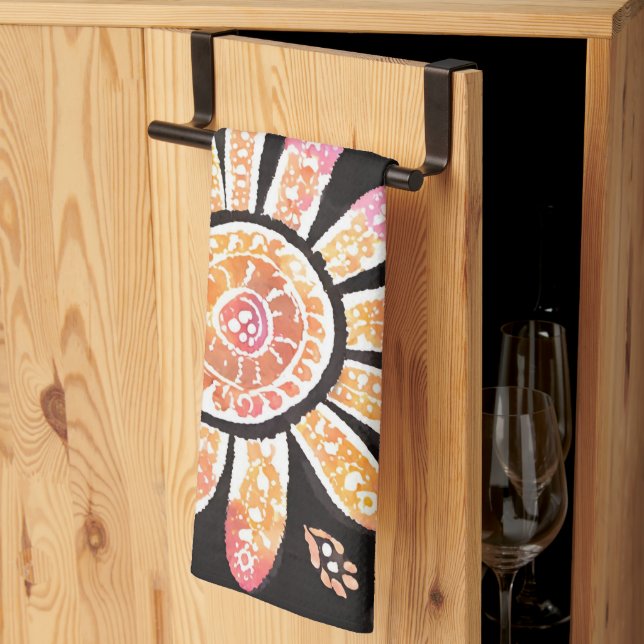 Floral Pearls AI art Kitchen Towels (Thirds Fold)