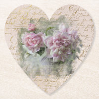 ** Floral Peony Heart Love Vintage Victorian AR23