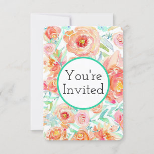 Floral Peony Invitations