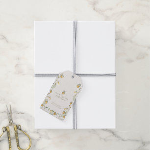 Floral perfect pear bridal shower gift tags