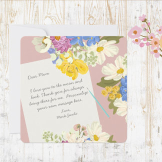 Floral Personal Love Note To Mother Card