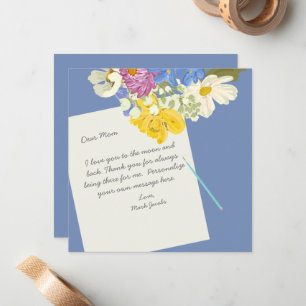 Floral Personal Love Note To Mother  Card