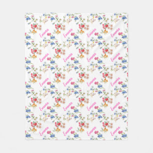 Floral Personalised Blanket 