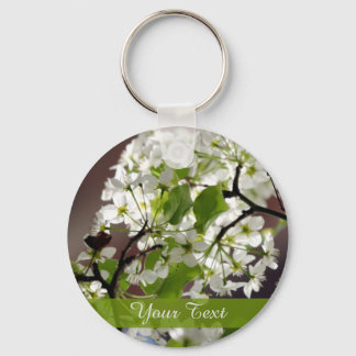 Floral Personalised Blossom Photo Key Ring
