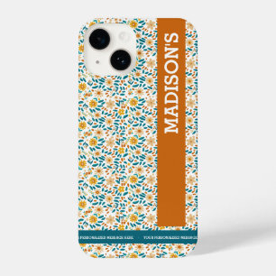 Floral Personalised  Monogram & Name  iPhone 14 Case