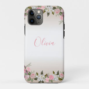Floral Personalised Name Feminine Case-Mate iPhone Case