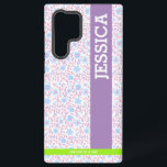 Floral Personalised Name Samsung Case<br><div class="desc">Keep your Samsung phone protected and stylish with this floral personalised case featuring your name in a modern design. Customise easily with your details, choose from different Samsung models and case types, and create a look that’s uniquely yours. Durable, lightweight, and functional, this custom case is perfect as a daily...</div>