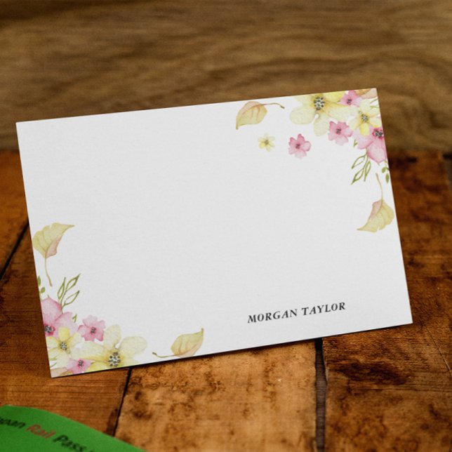Floral Personalised Note Cards (Creator Uploaded)