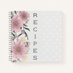 Floral Personalised Recipe Notebooks