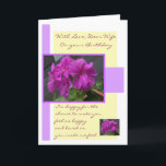 Floral Personalised Wife Birthday Card<br><div class="desc">Greeting card floral wife birthday card. Customise this birthday card with any text then have it printed and sent to you or instantly download it to your mobile device. Should you require any help with customising then contact us through the link on this page. Floral photography personalised wife birthday card...</div>