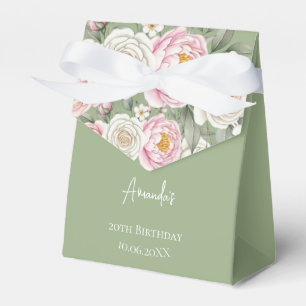 Floral Personalized Birthday Favor Box