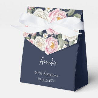 Floral Personalized Birthday Favor Box