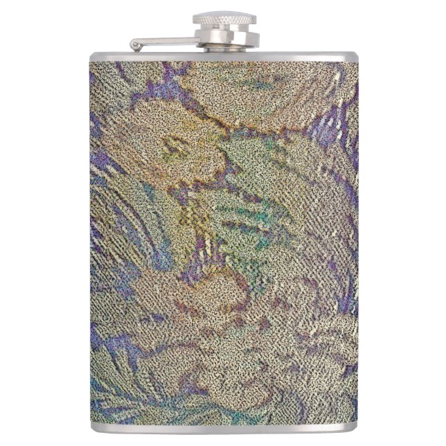 Floral Perspective Hip Flask (Front)
