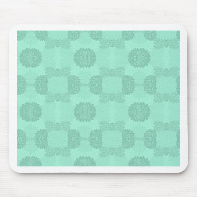 Floral Petals in Mint Mouse Pad (Front)