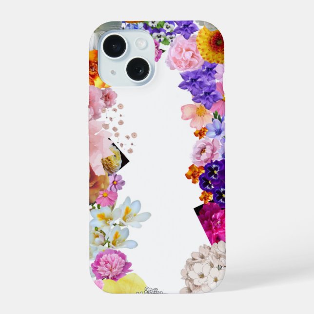 Floral phonecase iPhone 15 case (Back)