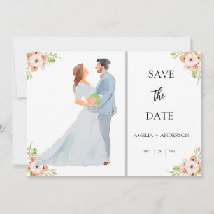 Floral Photo Changeable Save The Date