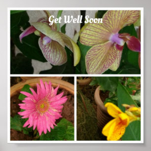 Floral Photo Collage Poster