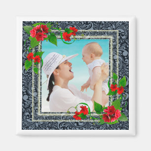 Floral Photo Frame Magnet