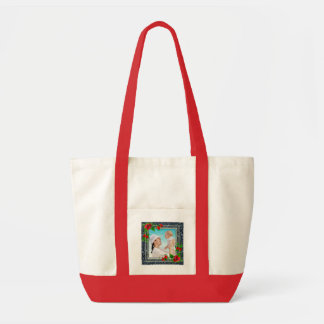 Floral Photo Frame Tote Bag