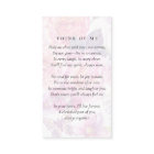 Floral Photo Funeral Memorial Prayer Card